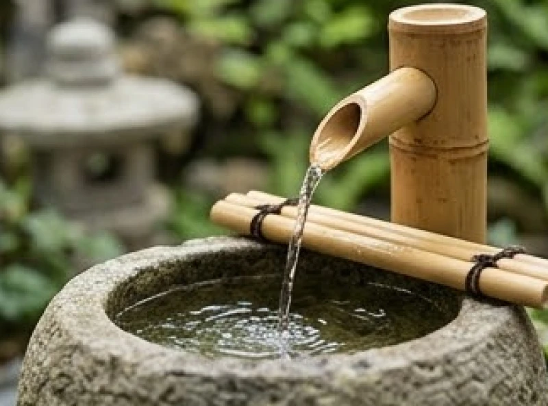 Giờ hoàng đạo hợp tuổi Dần: cẩm nang tra cứu theo từng Can Chi 5 Dòng nước nhỏ chảy róc rách qua ống tre trong khu vườn tĩnh lặng tạo năng lượng luân chuyển