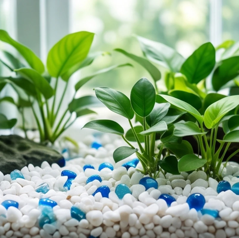 Bể cá phong thủy tuổi Sửu: Cấu hình chuẩn nạp âm và kích thước 6 Lớp sỏi thạch anh trắng đục kết hợp thủy tinh xanh trải dưới mặt đáy bể cá