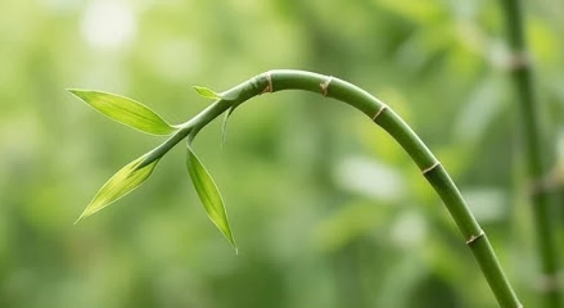 Cây trúc xanh uốn mình trước cơn gió lộng nhưng không hề gãy gập tượng trưng cho tính cách mềm dẻo và bền bỉ