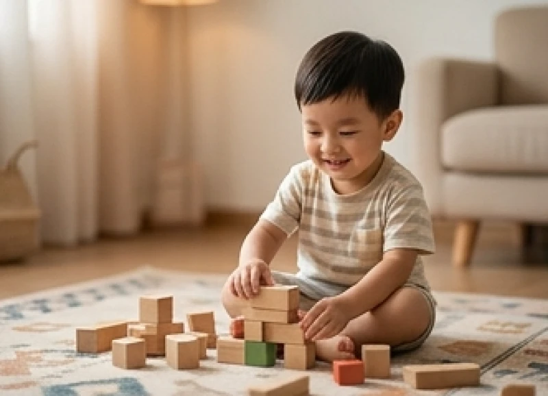 Kỷ Hợi 2019 mệnh gì: Nạp âm Bình Địa Mộc & tra cứu hướng hợp 2 Bé gái vui vẻ ngồi xếp hình mộc mạc thể hiện tính cách ôn hòa và ngoan ngoãn