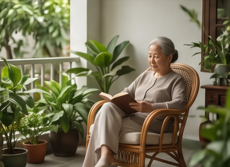 Nghỉ ngơi tĩnh dưỡng trong không gian yên tĩnh giúp phục hồi năng lượng thể chất