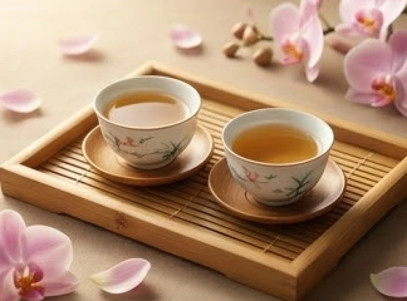 Sự cân bằng âm dương và hòa hợp phong thủy thể hiện qua đôi chén trà thanh tao trong đời sống tình duyên