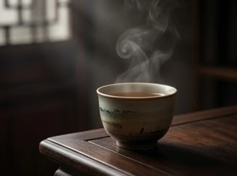 Tử vi trọn đời tuổi Mậu Thìn 1988 nữ mạng: Lộ trình vận mệnh 3 Tách trà gốm sứ truyền thống với khói tỏa nhẹ trên bàn gỗ tĩnh lặng thể hiện sự chông chênh tình cảm