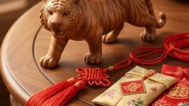 Biểu tượng phong thủy tượng trưng cho đường tình duyên tuổi Dần với không gian ấm áp bình yên