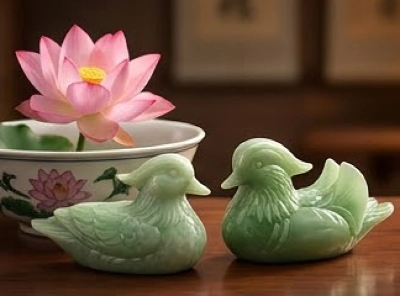 Tử vi tuổi Mậu Dần 1998 năm 2026: Lịch 12 tháng và phong thủy 6 Đôi chim uyên ương bằng ngọc và hoa sen hồng tượng trưng cho tình duyên êm ấm