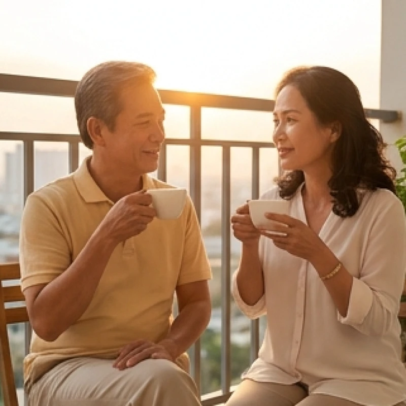 Khoảnh khắc bình yên của đôi vợ chồng biểu tượng cho sự trưởng thành trong tình duyên tuổi tý