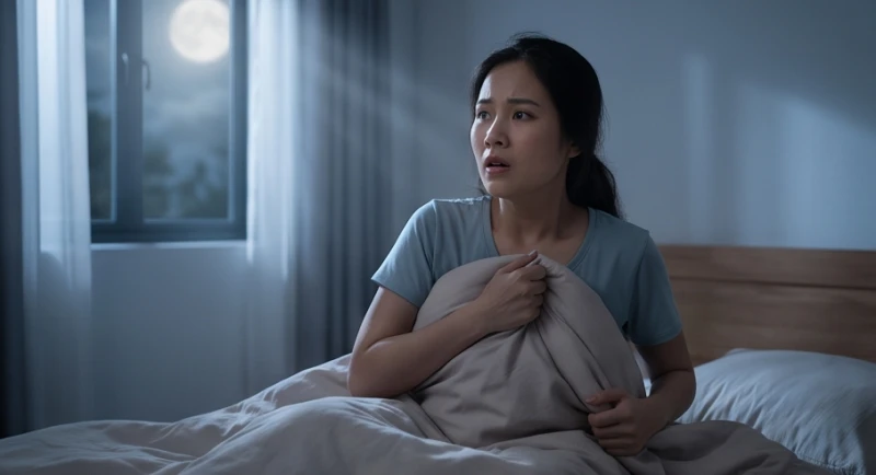 Một người phụ nữ giật mình tỉnh giấc giữa đêm sau khi mơ thấy hàng xóm qua đời