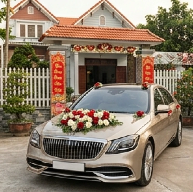 Lễ rước dâu bằng xe hoa sang trọng diễn ra vào tháng tốt không phạm Kim Lâu