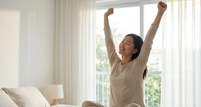 Mơ thấy băng vệ sinh dính máu: Điềm báo, y khoa và con số 2 Một cô gái vươn vai mỉm cười đón ánh nắng buổi sáng sau một giấc ngủ ngon