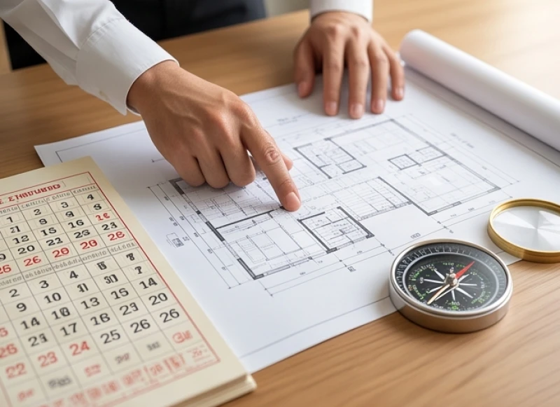 Gia chủ tuổi nhâm dần 1962 xem xét bản vẽ thiết kế chuẩn bị động thổ làm nhà