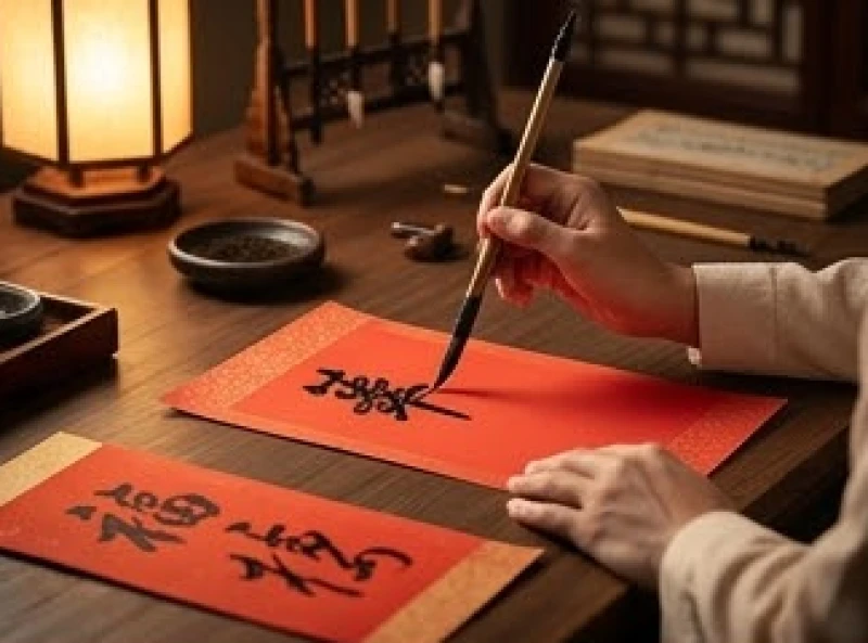 Tuổi Dần cưới ngày nào tốt: cách chọn tháng đại lợi và hóa giải 3 Đôi bàn tay dùng bút lông viết các con số tính toán tuổi mụ lên một tờ giấy điều đỏ thắm