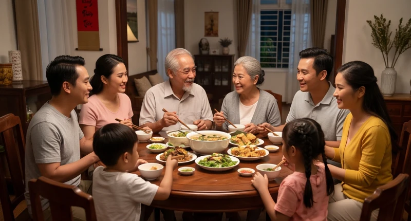 Tử vi tuổi Quý Mão 1963 năm 2027: Bài bản giải sao và 12 tháng 12 Đại gia đình sum vầy bên mâm cơm ấm cúng dịp cuối năm, người lớn tuổi vui vẻ cười tươi rạng rỡ đón Tết