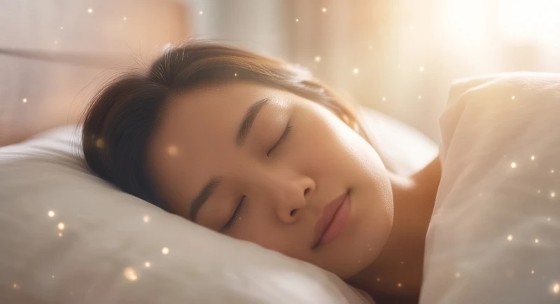 Mơ thấy vợ chồng: Điềm báo tâm linh, tâm lý và con số may mắn 2 Gương mặt một người đang nhắm mắt thư giãn để nhớ lại các chi tiết của giấc mơ điềm báo tâm linh