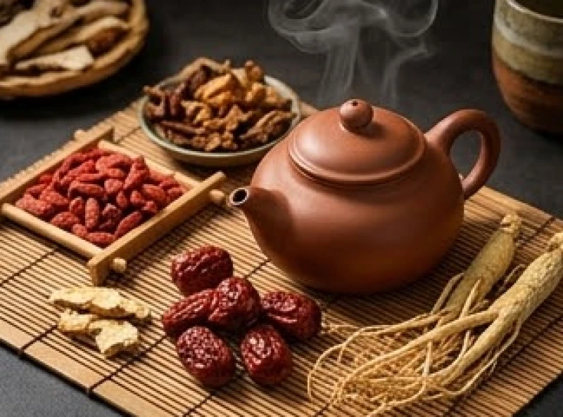 Tử vi tuổi Mùi năm 2027: Bảng tra sao hạn và phong thủy hóa giải 5 Ấm trà thảo mộc đang bốc khói cùng các vị thuốc đông y truyền thống dùng để điều dưỡng cơ thể