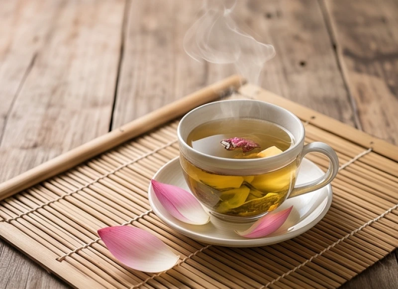 Thưởng thức trà thảo mộc ấm nóng giúp thanh lọc cơ thể trong những tháng giao mùa