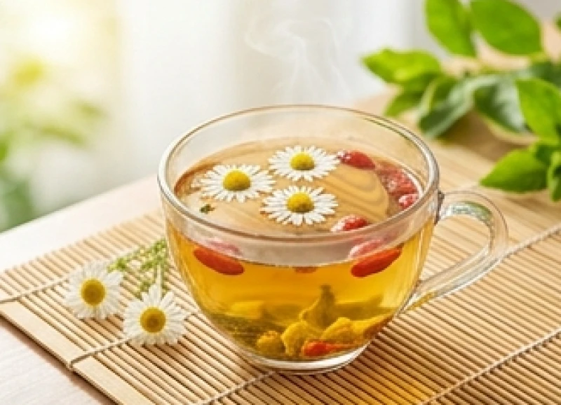 Sức Khỏe Tuổi Sửu: Hồ Sơ Bệnh Lý Trọn Đời Theo 5 Nạp Âm 6 Tách trà thảo mộc màu vàng nhạt giúp thanh nhiệt và giải độc gan mật hiệu quả
