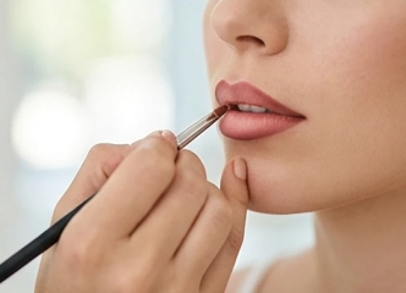 Kỹ thuật kẻ viền môi tràn viền và tô son ombre giúp che đi phần khóe môi bị hụt