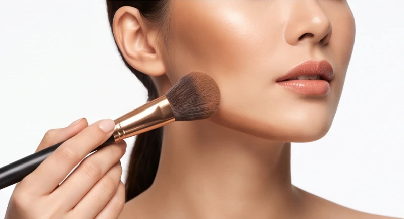 Hạ đình trên khuôn mặt: Cách đo tỷ lệ chuẩn và luận hậu vận 7 Chuyên gia trang điểm dùng cọ tán phấn khối tối dọc theo viền hàm để tạo cảm giác thon gọn