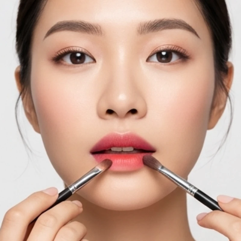 Kỹ thuật đánh son ombre lòng môi giúp tạo hiệu ứng thị giác thu gọn tướng miệng rộng tinh tế nhất