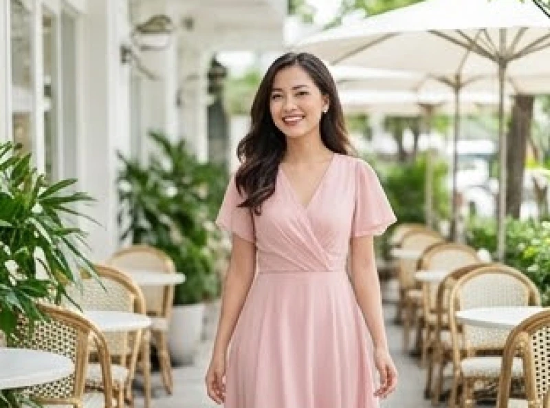 Lựa chọn trang phục màu hồng nhạt giúp phái nữ tỏa ra năng lượng dịu dàng và dễ mến