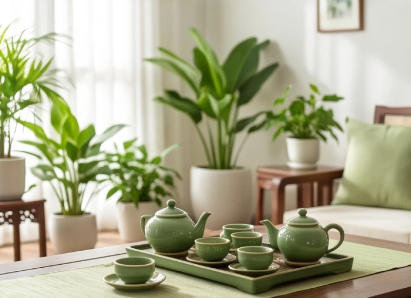 Cây phong thủy và trang phục màu xanh lá giúp người mệnh Hỏa kích hoạt sinh khí hành Mộc