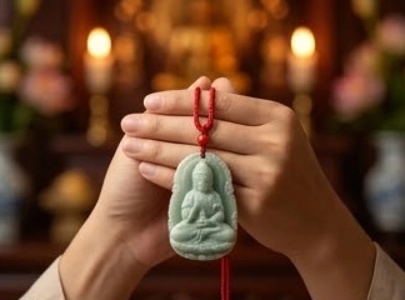 Phật bản mệnh tuổi Thìn: chọn đá ngũ hành và cách khai quang 4 Mặt dây chuyền phật bản mệnh tuổi thìn được đặt trang trọng trước khi dâng hương tại ban thờ.