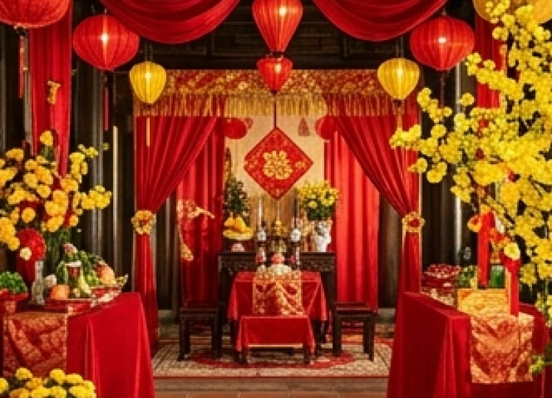 Tuổi Mão Nên Cưới Vào Năm Nào: Luật Nam Nữ và Thủ Tục Hóa Giải 8 Không gian tiệc cưới được trang hoàng ấm cúng, phù hợp với không khí đoàn viên nếu cặp đôi chọn tổ chức vào tháng Chạp