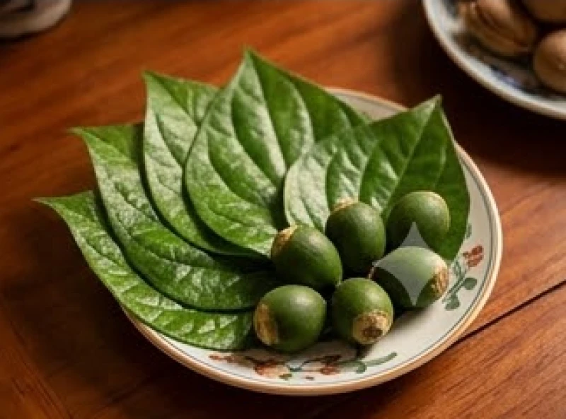 Văn khấn mời gia tiên về thụ hưởng lễ vật: Trình tự cúng trọn vẹn 11 Đĩa trầu cau tươi xanh gồm 5 lá trầu và 5 quả cau được xếp đẹp mắt trên mâm lễ phụ