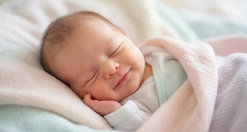 Mơ thấy em bé cười: Ý nghĩa tâm linh, tâm lý & con số may mắn 4 Trẻ sơ sinh say giấc nồng và hé nở nụ cười bình yên phản ánh những bước khởi đầu vô cùng thuận lợi.