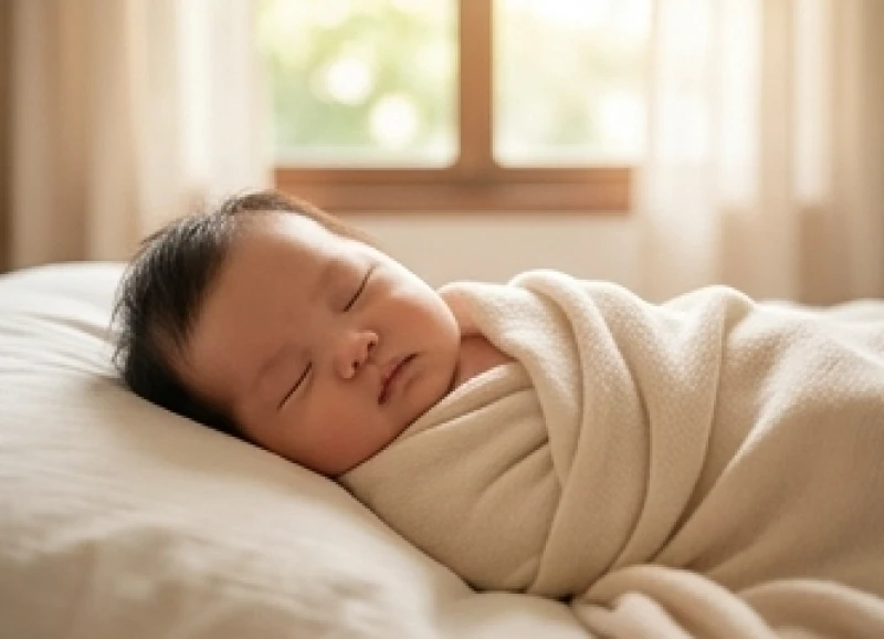 Tuổi Thìn sinh con tháng nào tốt: Định cát nguyệt hợp gia đạo 2 Em bé sơ sinh bụ bẫm ngủ bình yên dưới ánh nắng mùa Xuân dịu nhẹ