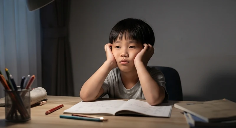 Trẻ nhỏ tỏ ra mệt mỏi và mất tập trung khi ngồi học ở vị trí vi phạm các hướng đại kỵ