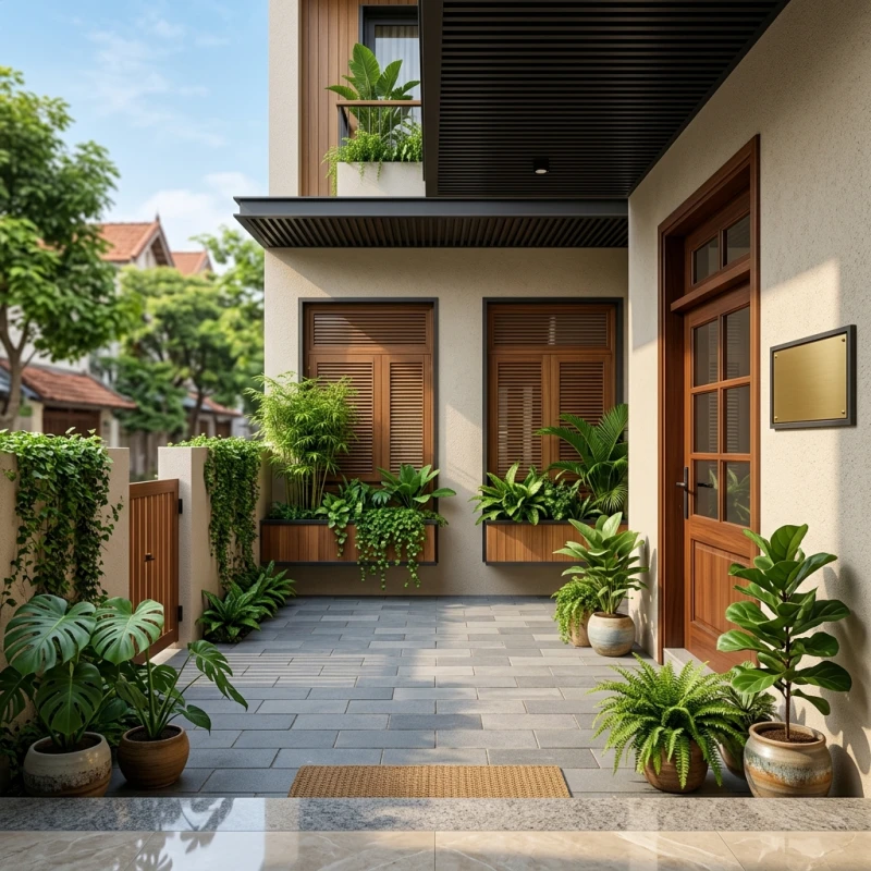 Số nhà hợp tuổi Sửu: Cách tính cộng dồn và hóa giải tương khắc 9 Mặt tiền ngôi nhà gọn gàng với biển số rõ ràng không bị che khuất bởi gương bát quái