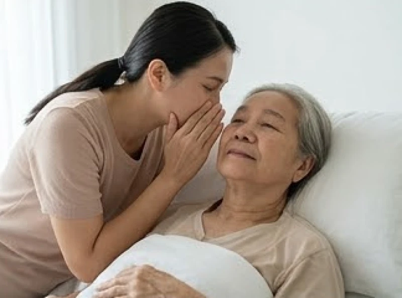 Gia đình kề tai trò chuyện nhẹ nhàng với người thân đang trong tình trạng hôn mê sâu
