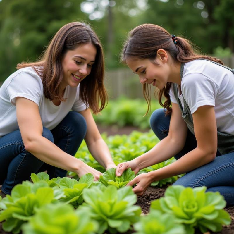 Mơ thấy trồng xà lách cùng người khác