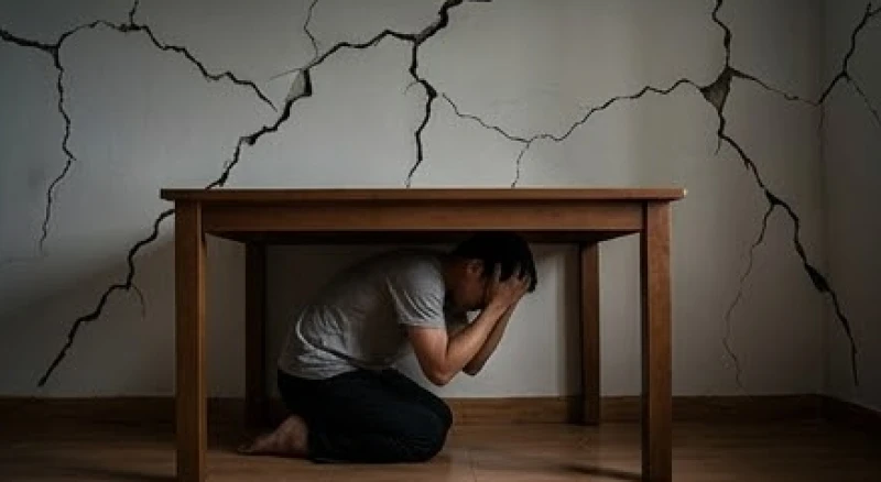 Mơ thấy thiên tai: Giải mã điềm báo và con số may mắn 6 Góc trú ẩn vững chắc dưới gầm bàn gỗ lớn khi những mảng trần nhà xung quanh đang rạn nứt vỡ lở