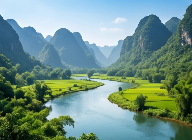 Tử vi tuổi Thìn trọn đời: bảng tra cứu phong thủy và mốc vận hạn 9 Dòng sông xanh ngắt hiền hòa chảy lượn quanh những dãy núi non hùng vĩ