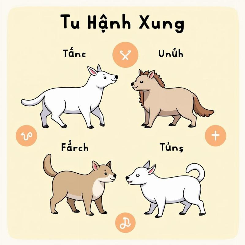 Hình ảnh minh họa tứ hành xung