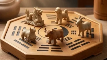 Tượng phong thủy các con giáp Thìn Tuất Sửu Mùi đại diện cho nhóm tứ hành xung tuổi Mùi được sắp xếp cân bằng