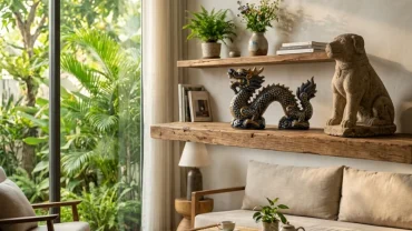 Vật phẩm phong thủy giúp hóa giải tứ hành xung tuổi thìn trong phòng khách gia đình Việt Nam