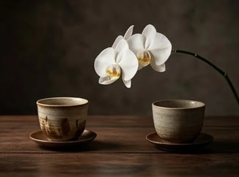Tuổi Mão hợp kết hôn với tuổi nào: Chuẩn can chi nam nữ 7 Hai tách trà gốm sứ đặt cách xa nhau trên bàn, ở giữa là một nhành lan hồ điệp trắng tinh khôi.