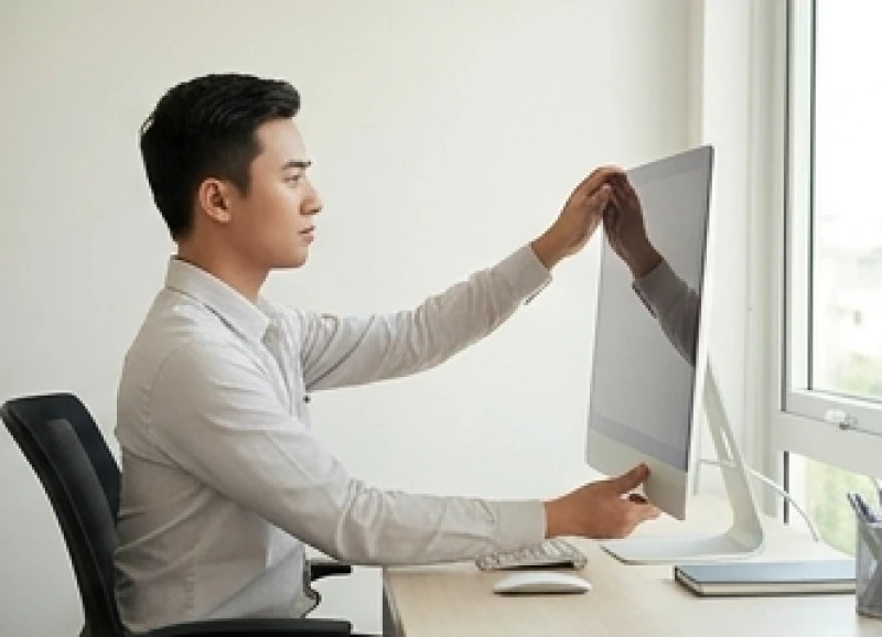 Sức khỏe tuổi Mùi năm 2027: Dự báo bệnh lý và lịch tháng hạn 6 Nhân viên văn phòng điều chỉnh lại tư thế ngồi làm việc trước màn hình máy tính để giảm mỏi