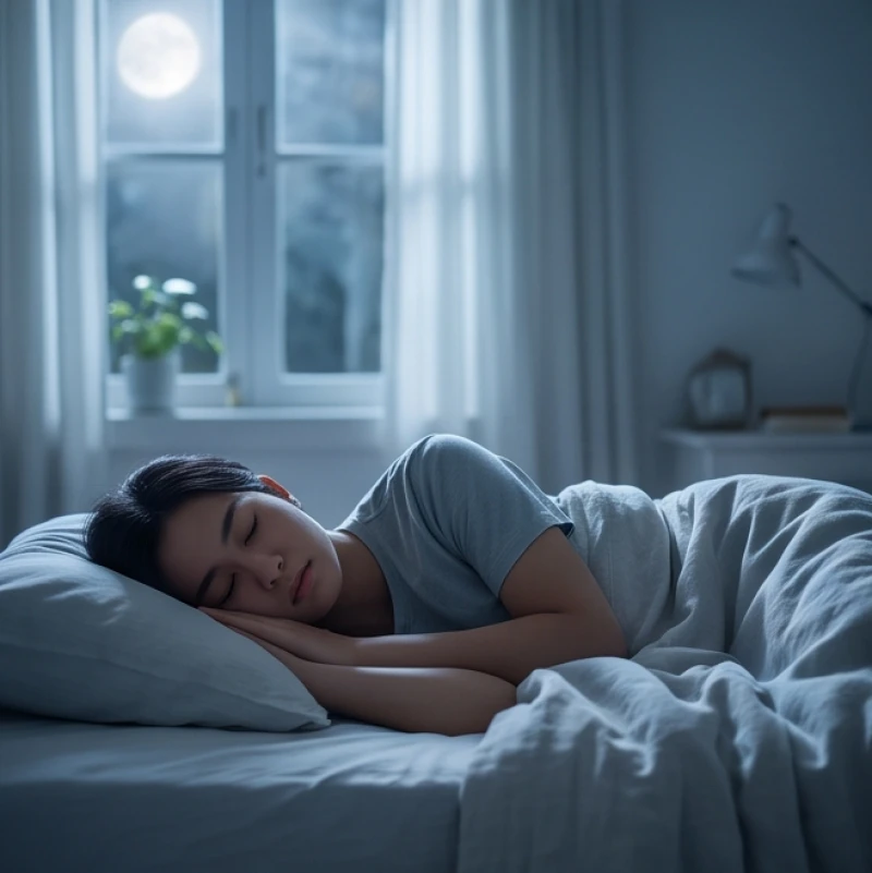 Mơ thấy người thân: Giải mã điềm báo, cách ứng phó & số may mắn 6 Một người nằm nghiêng thoải mái trong không gian thoáng đãng, giúp hạn chế tình trạng bóng đè và những cơn ác mộng căng thẳng