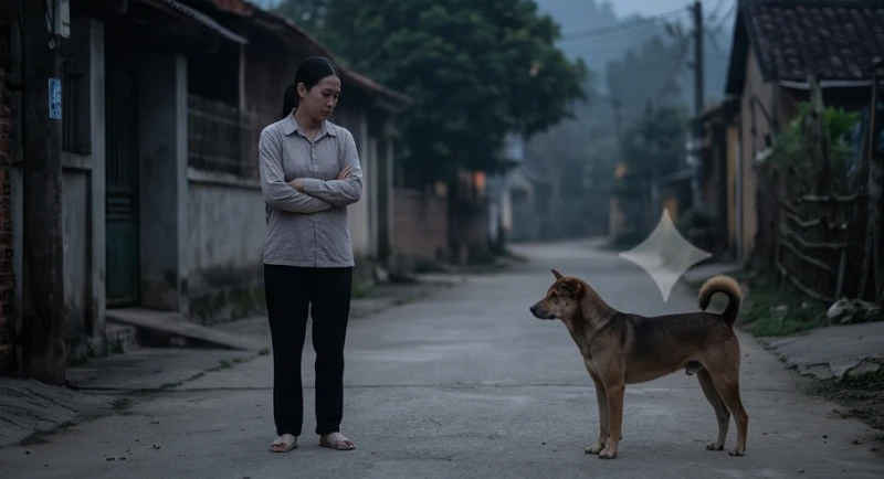 Người khoanh tay trước ngực và đứng bất động khi có một con chó tiếp cận để không kích động nó tấn công