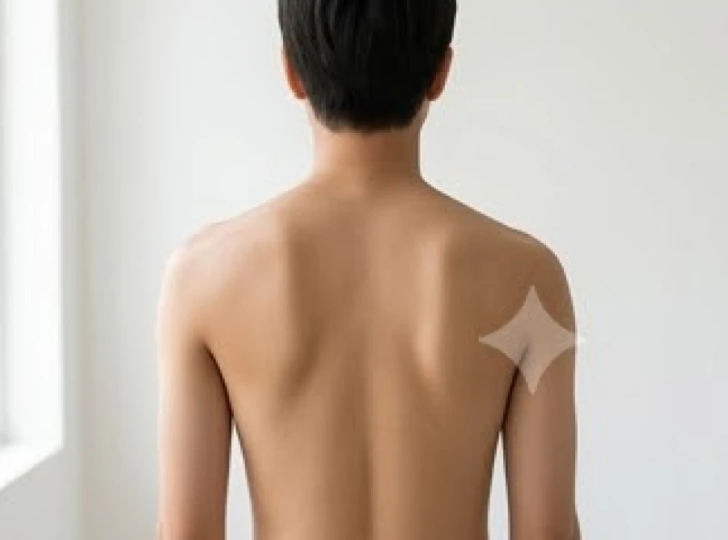 Tình trạng một bên bả vai nhô cao hơn bên còn lại do thói quen ngồi vẹo cột sống lâu ngày