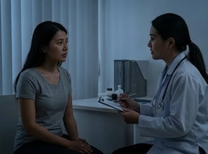 Mơ bị bóng đè: Cơ chế y khoa và giải mã điềm báo dân gian 8 Nữ bệnh nhân đang trò chuyện cùng bác sĩ tâm lý để tìm cách giải tỏa căng thẳng và trị liệu giấc ngủ
