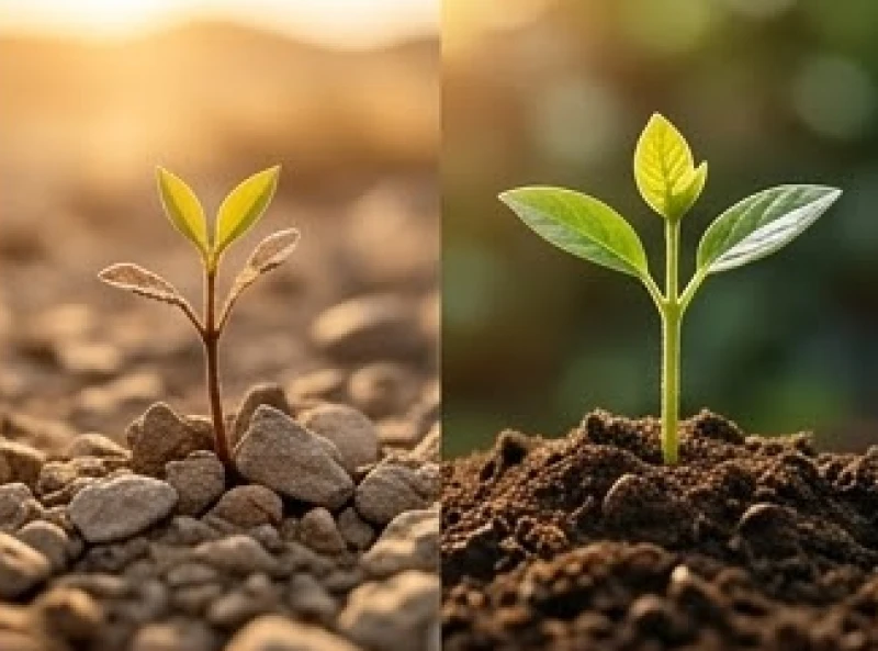 Sơn Đầu Hỏa là gì: Luận nạp âm, con số may mắn và hướng hợp 2 Hai mầm cây phát triển trong hai môi trường đất cằn cỗi và đất ngậm nước đại diện cho Giáp Tuất và Ất Hợi