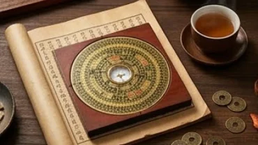 Bức tranh toàn cảnh về tử vi trọn đời tuổi ất mão 1975 nam mạng cùng la bàn phong thủy và tách trà