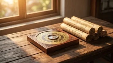 Lá số tử vi trọn đời tuổi bính tuất 1946 nữ mạng đặt cạnh la bàn phong thủy