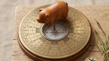 Biểu tượng âm dương ngũ hành và la bàn bát trạch luận giải tử vi trọn đời tuổi hợi
