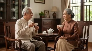 Người cao tuổi Đinh Hợi 1947 quây quần bình an bên con cháu, thể hiện mong ước tử vi tuổi Đinh Hợi 1947 năm 2026